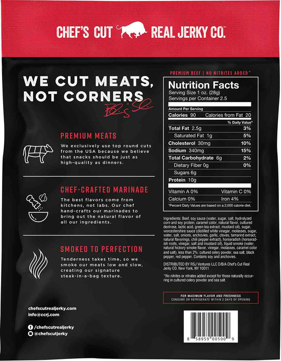 Premium Beef Jerky, Original Recipe Chef’s Cut Real Jerky Co.™