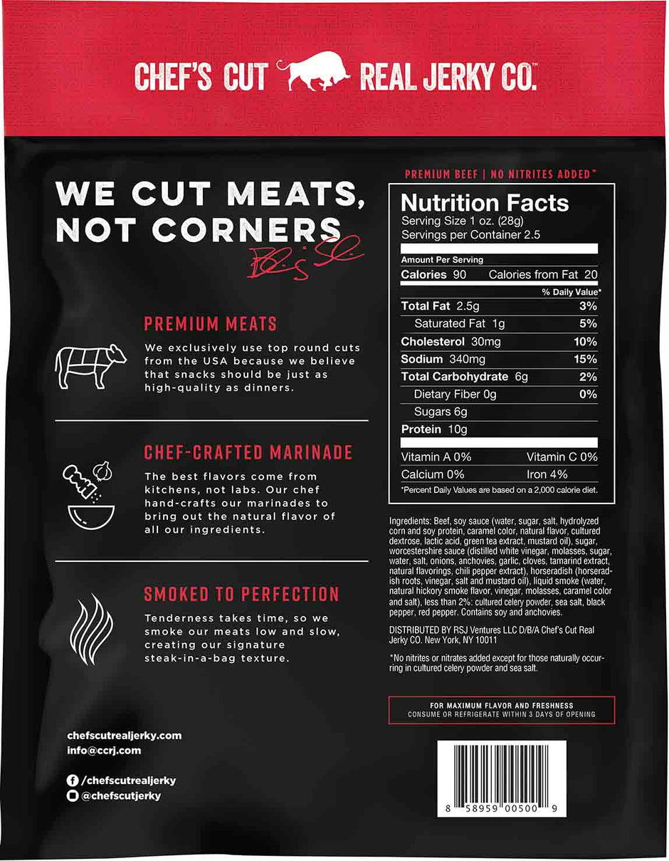 Premium Beef Jerky, Original Recipe Chef’s Cut Real Jerky Co.™