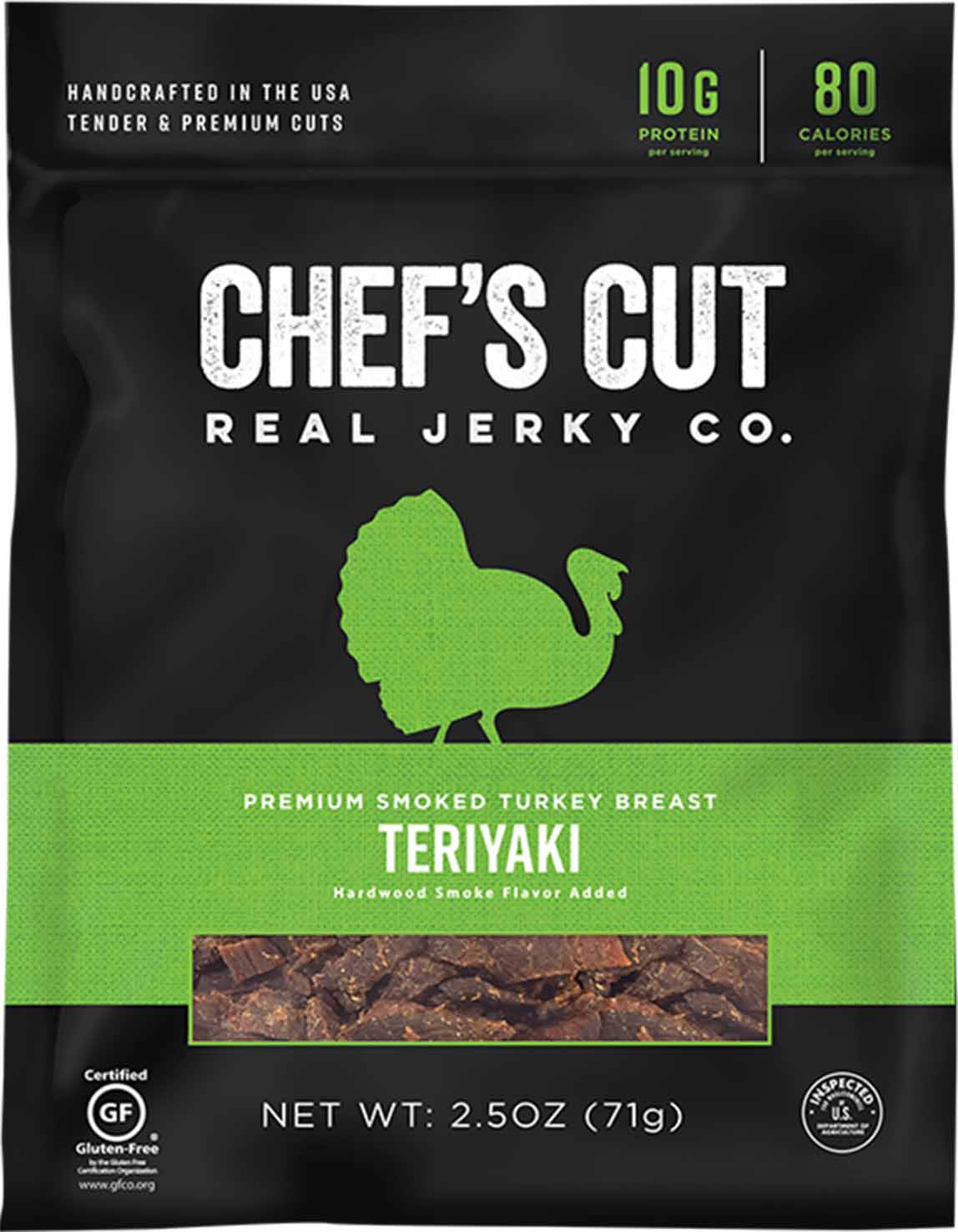 Chef s Cut Premium Turkey Jerky Teriyaki Chef s Cut Real Jerky Co